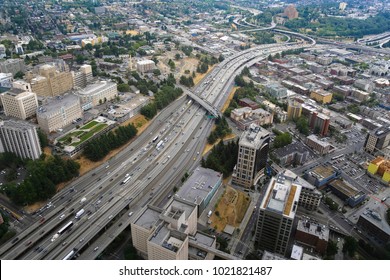 Seattle Freeways Above Stock Photo 1021821487 | Shutterstock