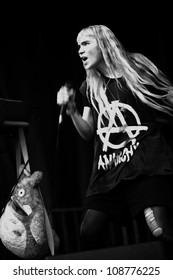 SEATTLE - JULY 21, 2012:  Indie Pop Star Grimes Performs On The Main Stage During The Capitol Hill Block Party In Seattle On July 21, 2012.