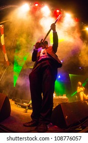 SEATTLE - JULY 21:  Hip Hop Group Major Lazer Performs On The Main Stage At The Capitol Hill Block Party In Seattle On July 21, 2012.