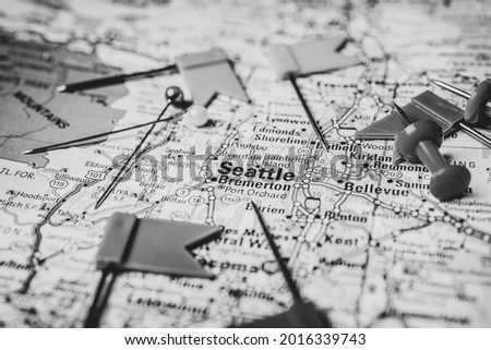 Seattle on the USA map