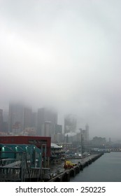 Seattle Skyline During A Rain Storm