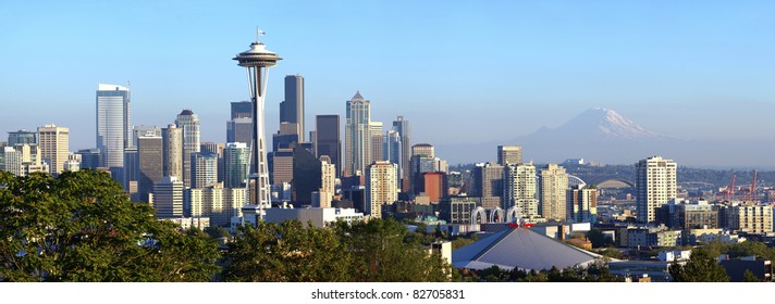 Seattle Skyline Panorama, WA.state.