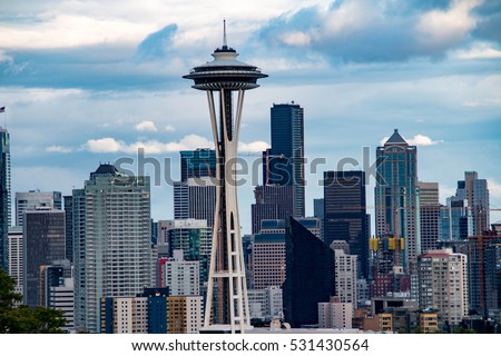 Seattle skyline as seen from Kerry Park, Washington state, United States