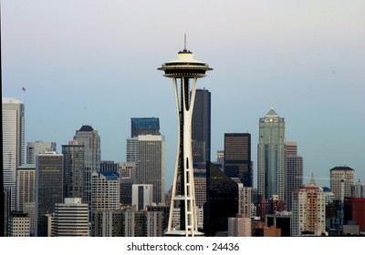 Seattle Skyline With Various Buildings