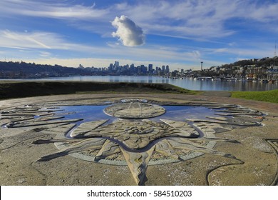 Seattle Skyline View From Gasworks Park