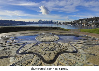 Seattle Skyline View From Gasworks Park