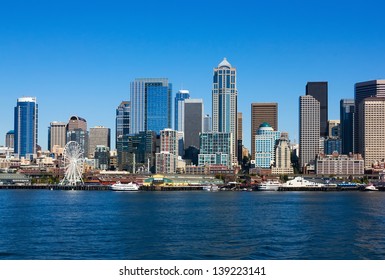 Seattle skyline and waterfront view, Washington state - Powered by Shutterstock