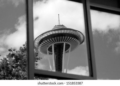 seattle space needle reflection