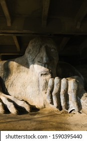 Seattle, USA. April 2019. Fremont Troll Under The Bridge