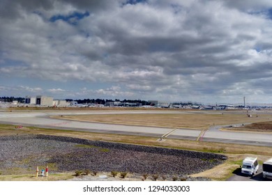 Seattle, USA - September 1, 2018: Boeing Factory And Runway At Boeing Field.