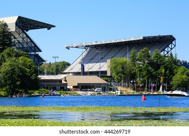 Seattle, WA - March 23, 2011: University Of Washington - Husky Stadium, View From The Water