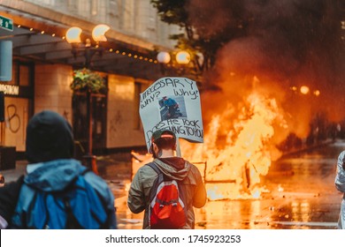 Seattle, WA / United States - May 30th, 2020: Protests in Seattle