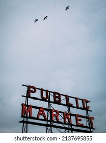 Seattle, WA, US 03-08-21 Pike Place Market Sign