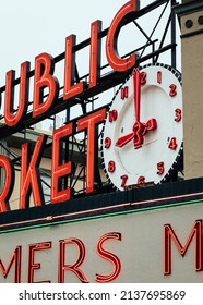 Seattle, WA, US 03-08-21 Pike Place Market Sign