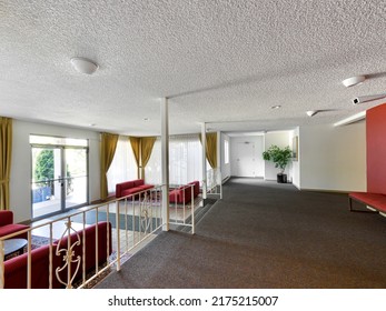 Seattle, WA, USA - July 5, 2022: Modern Residential Condo Lobby Interior