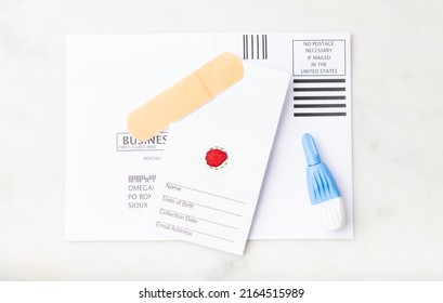 Seattle, WA USA - June 5, 2022: Dried Blood Spot Collection Test Kit For Omega-3 Index.