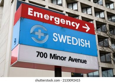 Seattle, WA, USA - March 06, 2022; Sign For The Emergency Department At Swedish Medical Center On First Hill In Seattle