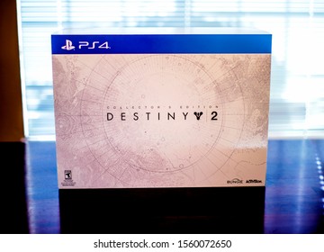 Seattle, WA / USA - October 25th, 2019: Destiny 2 Collector's Edition Large Boxed Video Game Set For PS4.