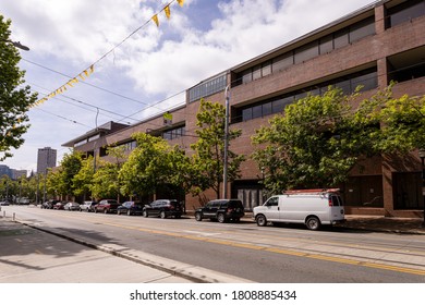 Seattle, WA/ USA- September 1 2020: Seattle Central College Sunny Day Outside Shot On Street