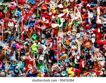 Seattle Washington famous gum wall detail - Powered by Shutterstock