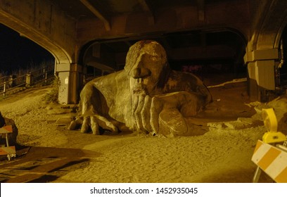 Seattle, Washington - Nov 23th, 2018: Fremont Troll Under The Bridge, Washington 