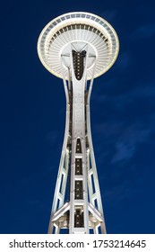 Seattle, Washington, United States - A View Of The Structure Of The Space Needle. Built For The 1962 World's Fair, 2.3 Million People Visit The Space Needle Each Year.