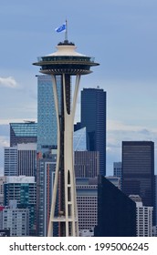 Seattle, Washington, USA - 06 10 2021: Seattle Space Needle