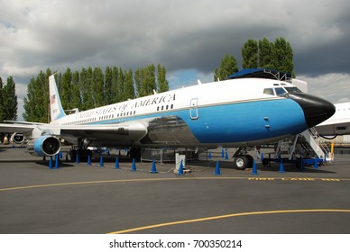 Seattle, Washington, USA - August 2012: A Boeing VC-137B  - The Very First Presidential Jet Plane 