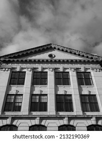 Seattle, Washington - USA - Jan 13 2022: Queen Anne High School Eastern Facade (2)                          