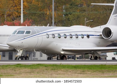 SEATTLE, WASHINGTON / USA - November 6, 2020: A Gulfstream G650 At King County International Airport, Also Known As Boeing Field.