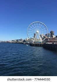 Seattle Waterfront With Ferris Wheel