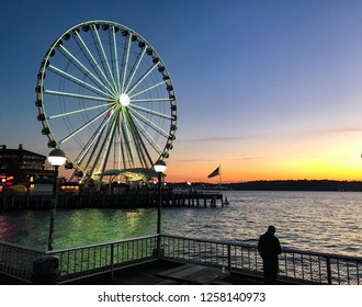 Seattle Waterfront Sunset