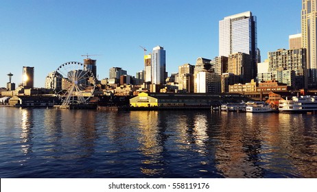 Seattle Waterfront Sunset