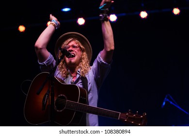 SEATTLE-JULY 20:  Folk, R&B Singer Allen Stone Performs On Stage During The Capitol Hill Block Party On July 20, 2012