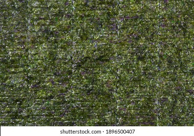 Seaweed. Dry Nori Leaf Texture Background