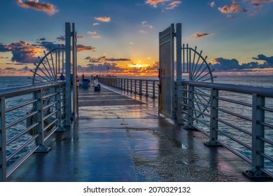 Sebastian Inlet Fishing Pier Sunrise - Powered by Shutterstock