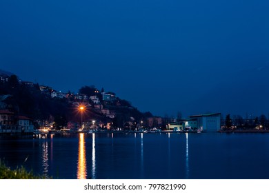 Sebino Lake By Night