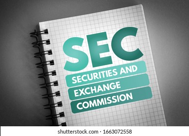 SEC - Securities And Exchange Commission Acronym, Business Concept Background