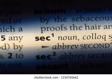 Sec Word In A Dictionary. Sec Concept.