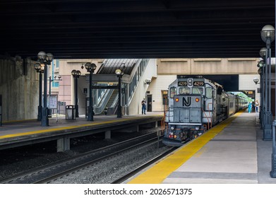 Secaucus, NJ. USA, 08 16 2021 - New Jersey Transit  Train #1120 To Hoboken