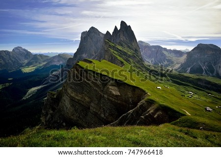 Similar – Image, Stock Photo The Wanderer Landscape