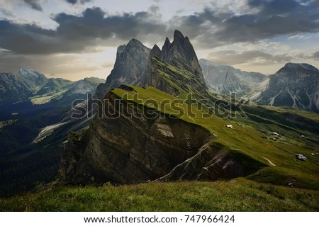 Image, Stock Photo The Wanderer Landscape