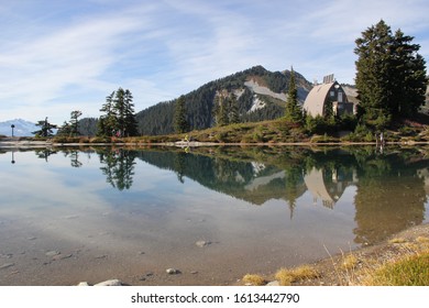 Secluded Lake and Cabin 22km hike to the Mountain top near Vancouver BC Canada - Powered by Shutterstock