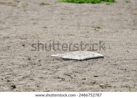 Second base on a baseball field