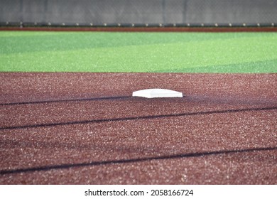 Second Base On A Softball Field