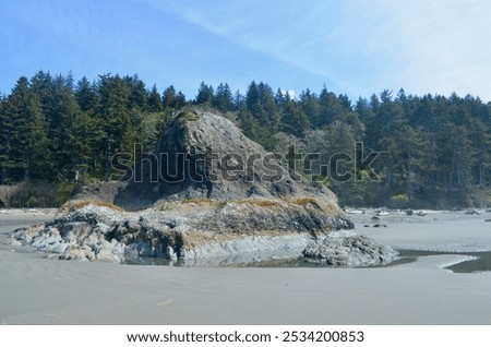 Second Beach, La Push, WA - Rock Formation with Tide