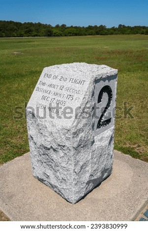 The Second Flight Marker at Wright Brothers National Memorial in North Carolina