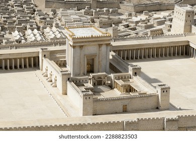 Second Temple - model of the ancient Jerusalem. Israel Museum, Jerusalem, Israel. - Shutterstock ID 2288823503