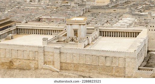 Second Temple - model of the ancient Jerusalem. Israel Museum, Jerusalem, Israel. - Shutterstock ID 2288823521