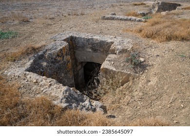 Second world war bunkers and dugouts in Sicily.